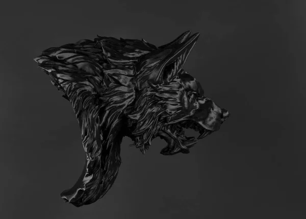 Wolf Werewolf Black Background — Stockfoto