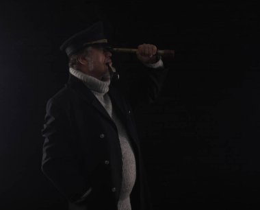 portrait of an old bearded ship captain