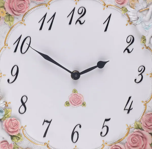 Wedding Wall Clock Isolated White Background — Stock Fotó