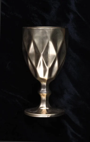 Ancient Gold Cup Wine — Stock Photo, Image