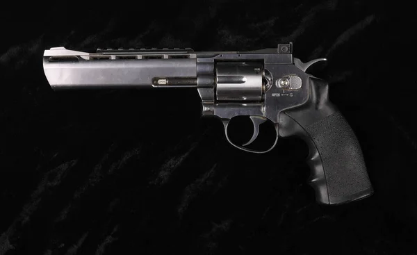 Ковбойский Револьвер Черном Фоне — стоковое фото
