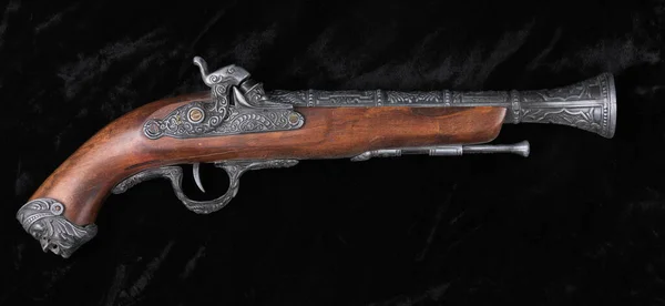 Pistolet Piracki Czarny Aksamit — Zdjęcie stockowe