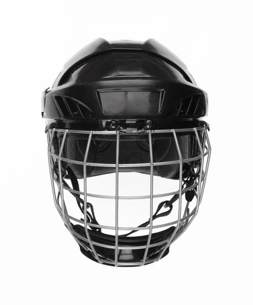 Хоккейный Защитный Пластиковый Шлем Изолирован Белом Фоне — стоковое фото