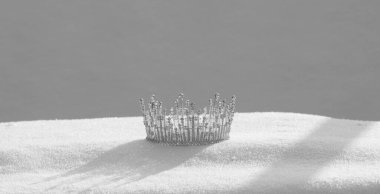 princess crown isolated on snow clipart