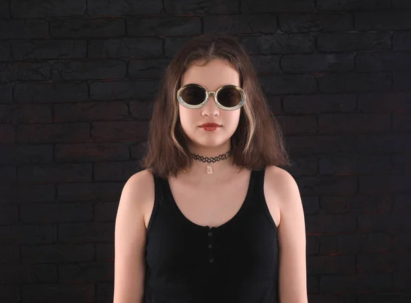 Portrét Dospívající Gotické Dívky — Stock fotografie
