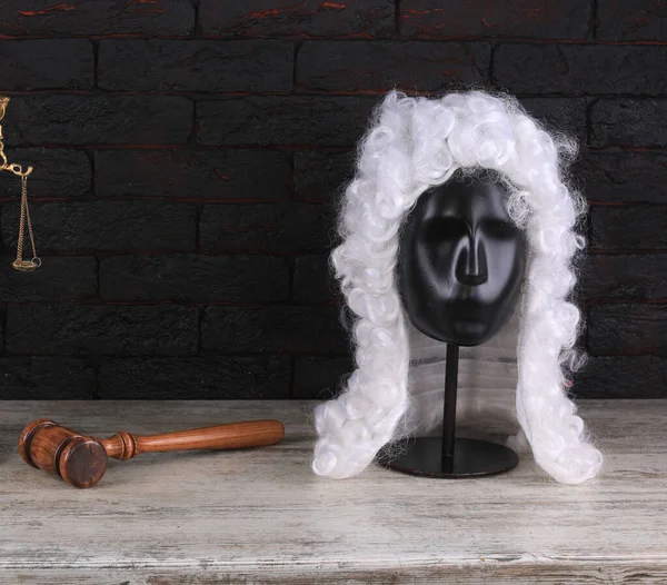 law concept, Themis and judicial wig