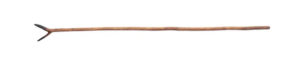 白い背景に隔離された古い木製の杖のコレクション — ストック写真