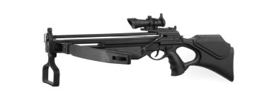 beyaz arkaplanda izole edilmiş arbalet avı