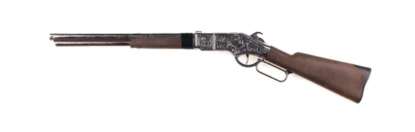 Стара Гвинтівка Ізольована Білому Тлі — стокове фото