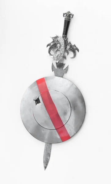 Sword Pierced Shield — Stock Photo, Image