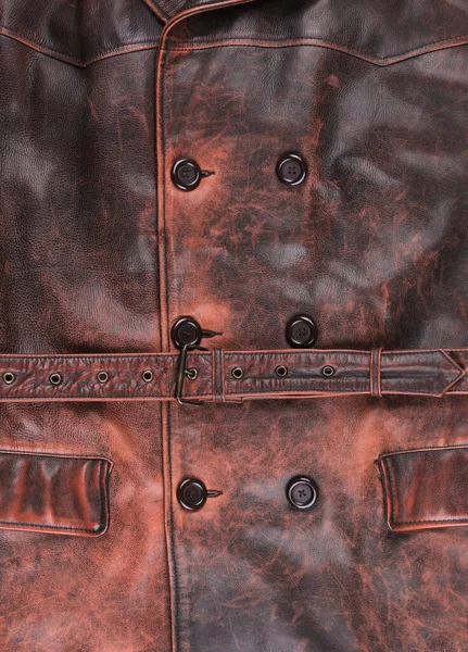 Düğmeleri Olan Eski Kahverengi Bir Ceketin Arka Planı — Stok fotoğraf