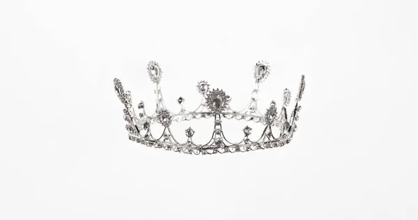 Princesa Corona Cristal Aislado Sobre Fondo Blanco — Foto de Stock