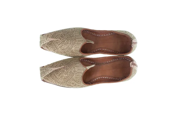 アラビアの東洋の靴 スリッパ白い背景にアラジン — ストック写真