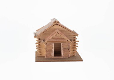 Beyaz arkaplanda izole edilmiş ev modelini eşleştir