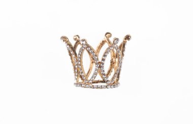 crown with diamonds isolated on white background