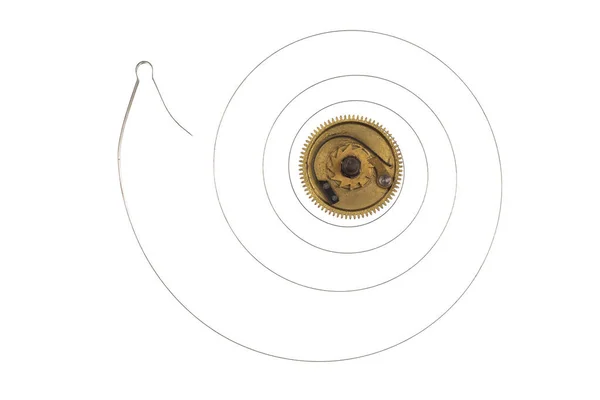 Espiral Relógio Isolado Fundo Branco — Fotografia de Stock