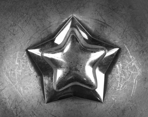 鉄の背景に鉄の星 — ストック写真
