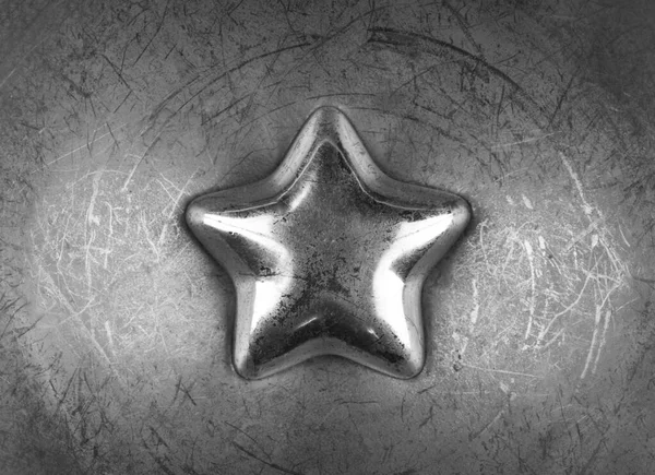 鉄の背景に鉄の星 — ストック写真