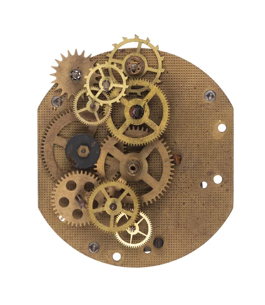 Bronze Gears Clock Mechanism — Stock Photo, Image