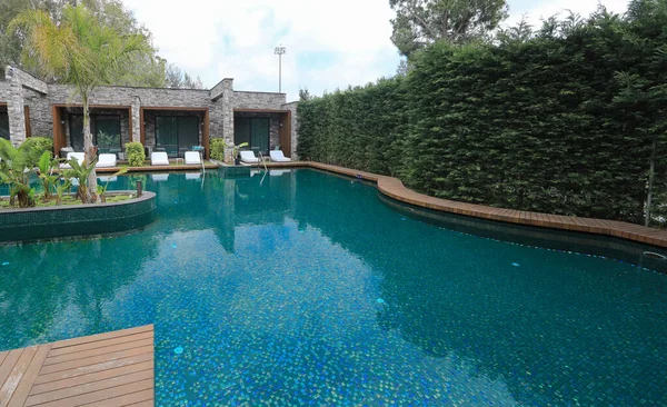 Resort Villen Mit Pool Sommer — Stockfoto