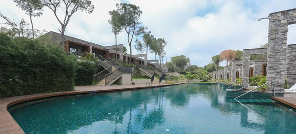 Resort Villa Met Zwembad Zomer — Stockfoto