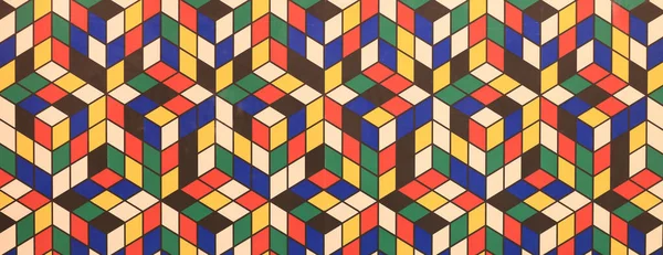 Абстрактний Мозаїчний Візерунок Кольорових Кубиків — стокове фото