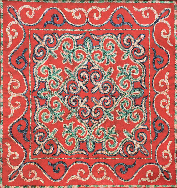 wool carpet with Kazakh pattern