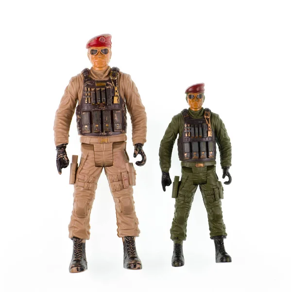Spielzeug Amerikanische Soldaten Isoliert Auf Weißem Hintergrund — Stockfoto