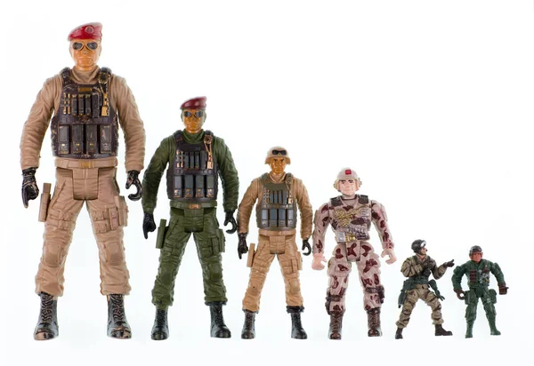 Spielzeug Amerikanische Soldaten Isoliert Auf Weißem Hintergrund — Stockfoto