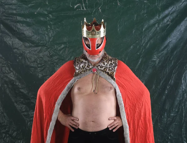 Mexikanischer Wrestler Mit Roter Maske — Stockfoto