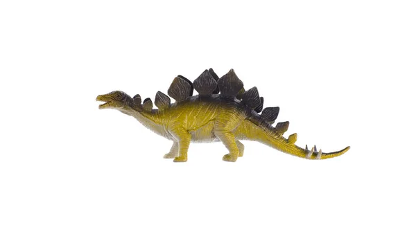 Plast Dinosaurie Isolerad Vit Bakgrund — Stockfoto