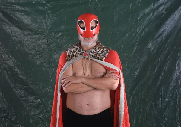 Wrestler Mexicano Máscara Vermelha — Fotografia de Stock