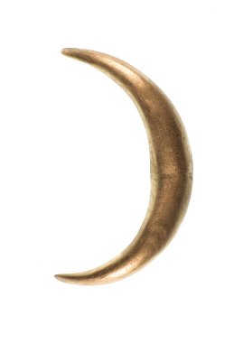 Beyaz arka planda izole edilmiş altın sihirli korna