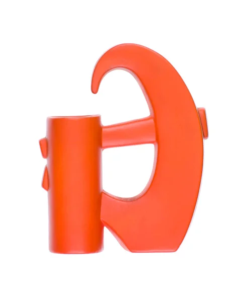 Orange Abstract Vase Isolated White Background — Stock Photo, Image