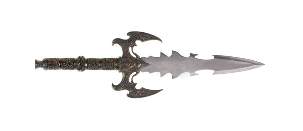 Schwert Mit Kurzer Klinge Isoliert Auf Weißem Hintergrund — Stockfoto