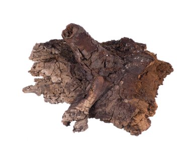 beyaz arka planda izole edilmiş eski bir tahta parçası.