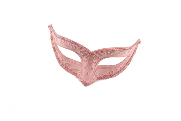Pink Masquerade Eye Mask Isolated White Background — Stock Photo, Image