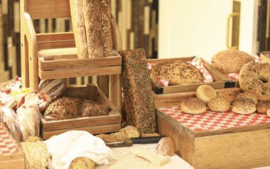 bakery products on the counter