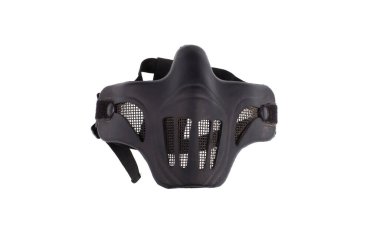  Beyaz arka planda izole edilmiş manken üzerindeki yüz için koruyucu başlık