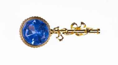 Altın sihirli Noel değneği beyaz arka planda izole edilmiş