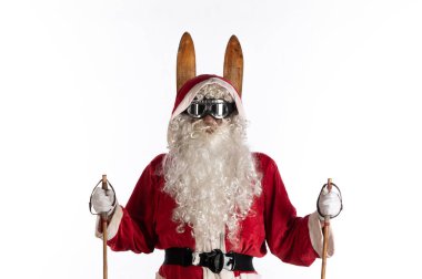  Noel Baba 'nın kayaklı portresi