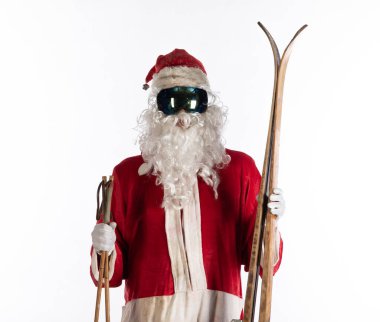  Noel Baba 'nın kayaklı portresi