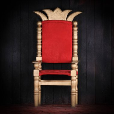 Siyah arka planda kraliyet tahtı