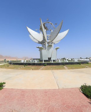 Sharm el Sheikh, Mısır - 28 Ekim 10.2020: Guinness Rekorlar Kitabı 'nda Barış Meydanı anıtı yer alıyor