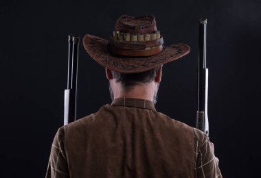 Wild West, cowboy with weapons clipart