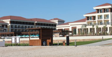 Aktau, Kazakistan, Rixos Oteli - 17 Ağustos 2020: Mimari Yazlık Otel