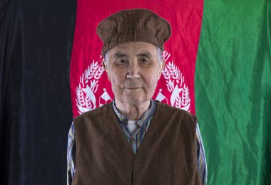 portrait of an old Afghani, Pakistani clipart