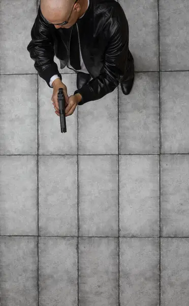 Fbi Agent Suit Gun — Stock Photo, Image
