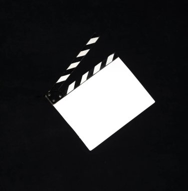 Clapperboard beyaz arkaplanda izole edildi