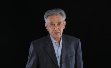 Bir Kazak ihtiyarın portresi.